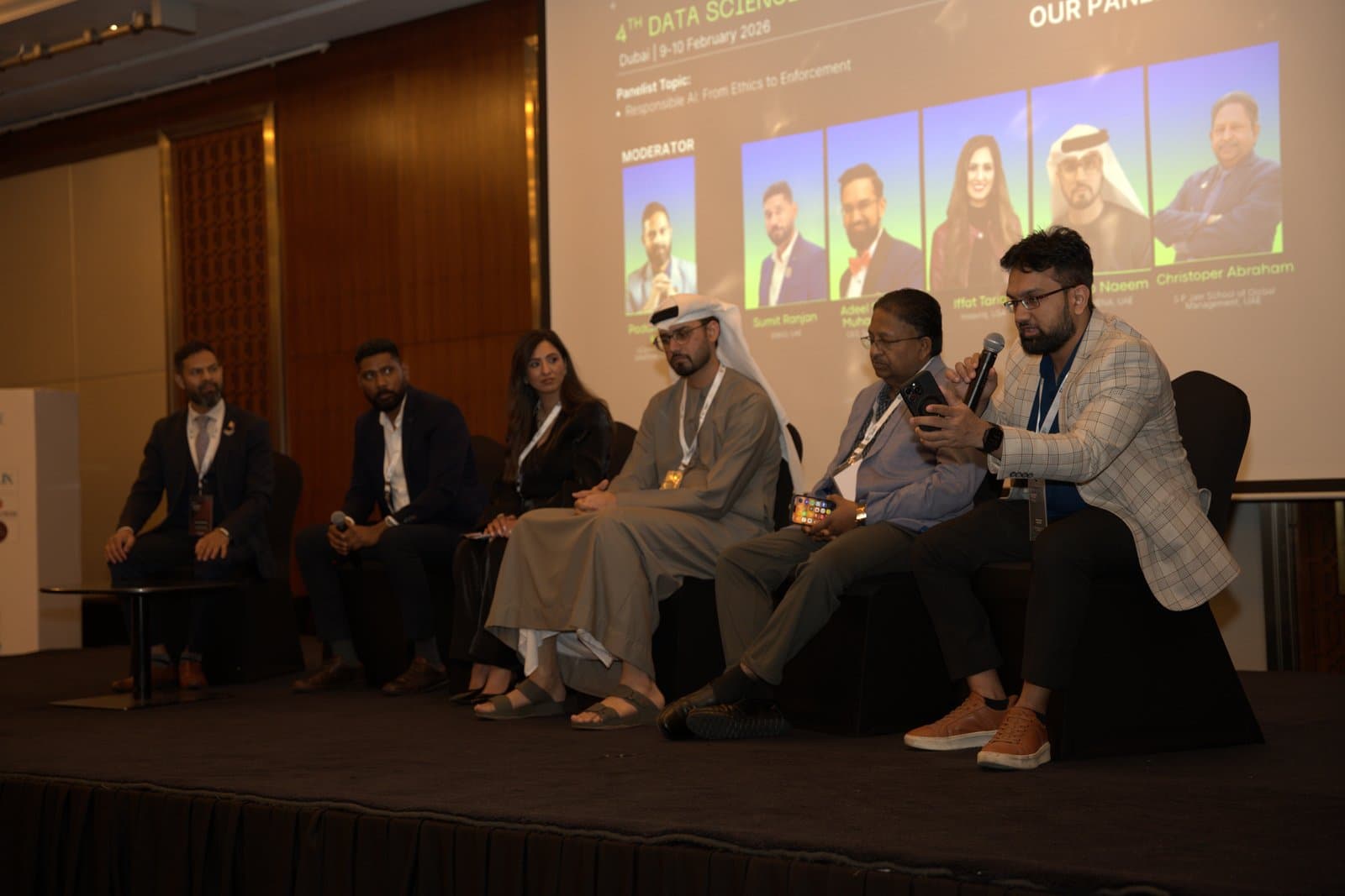 Panel discussion wide shot