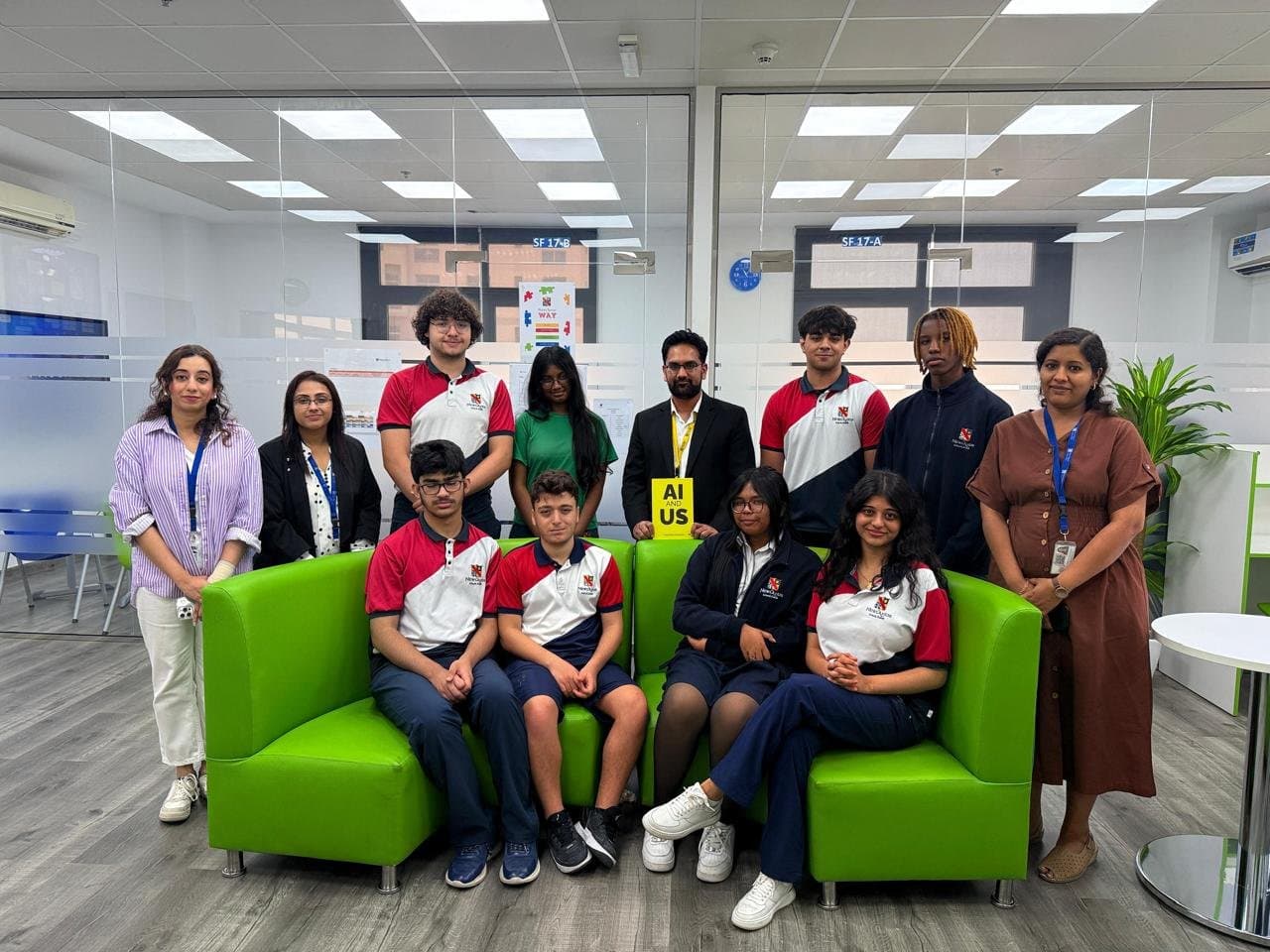 With students after session